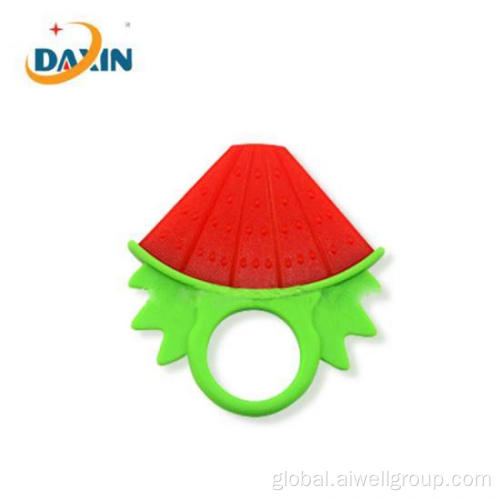Soft Silicone Baby Teether Food Grade Watermelon Design Silicone Baby Teether Manufactory